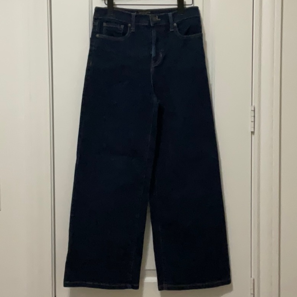 Banana Republic High waist Dark Blue Wide Leg Jeans SZ 27 PreOwned